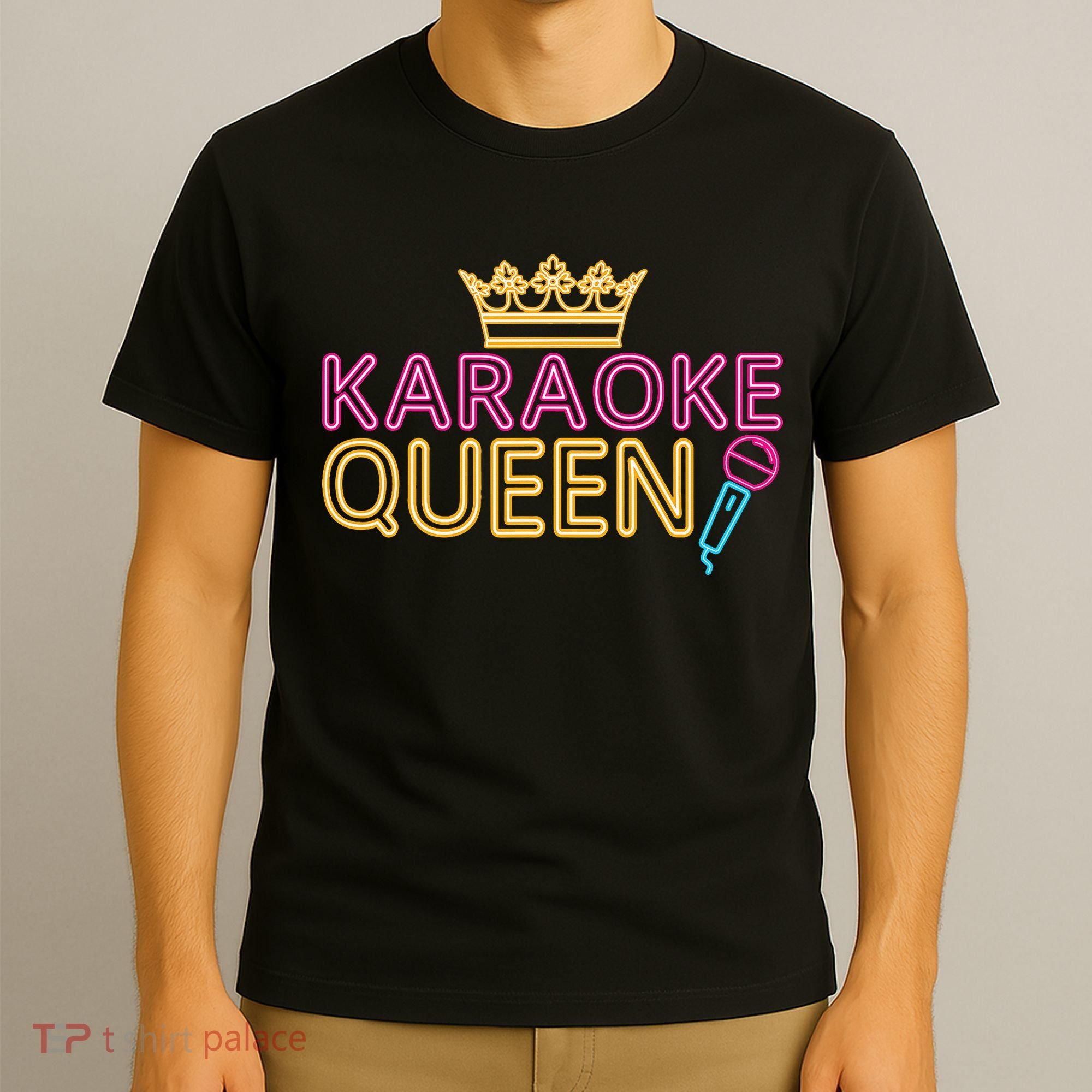 Karaoke Singer 80s Retro Vintage Karaoke Queen T-Shirt
