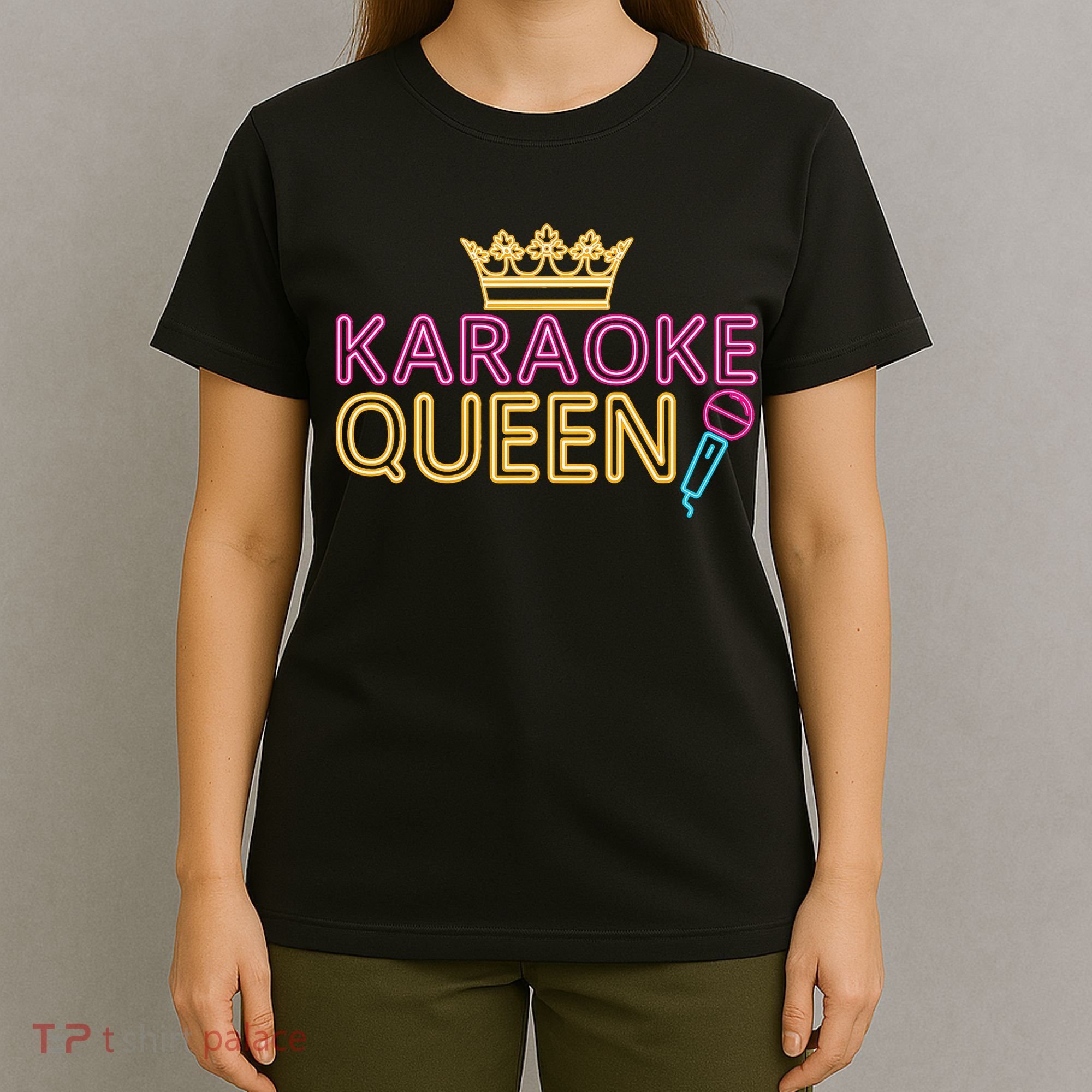 Karaoke Singer 80s Retro Vintage Karaoke Queen T-Shirt