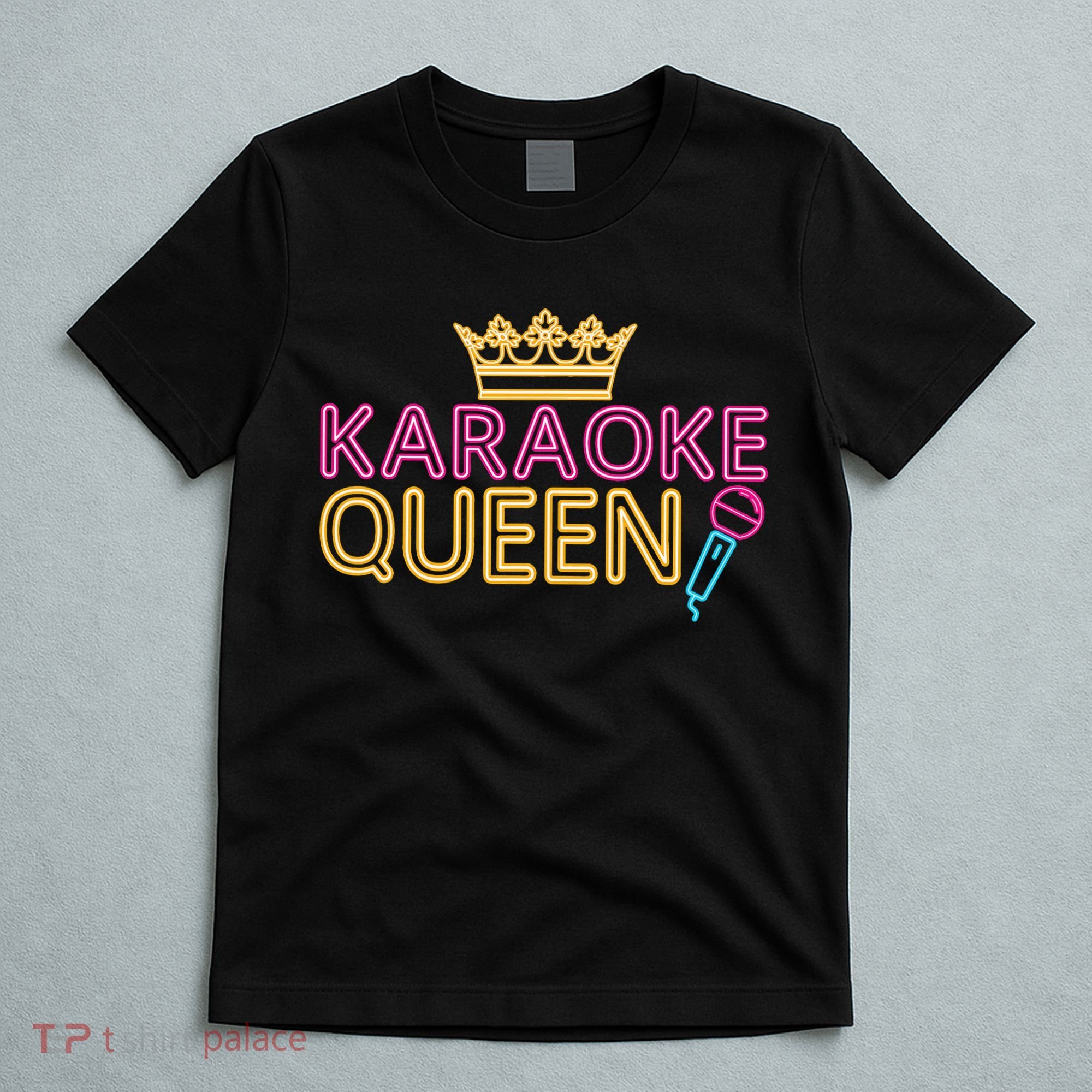 Karaoke Singer 80s Retro Vintage Karaoke Queen T-Shirt