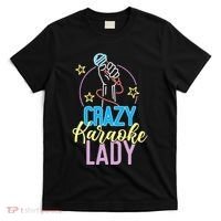 Karaoke Singer 80s Retro Crazy Karaoke Lady T-Shirt thumb 0
