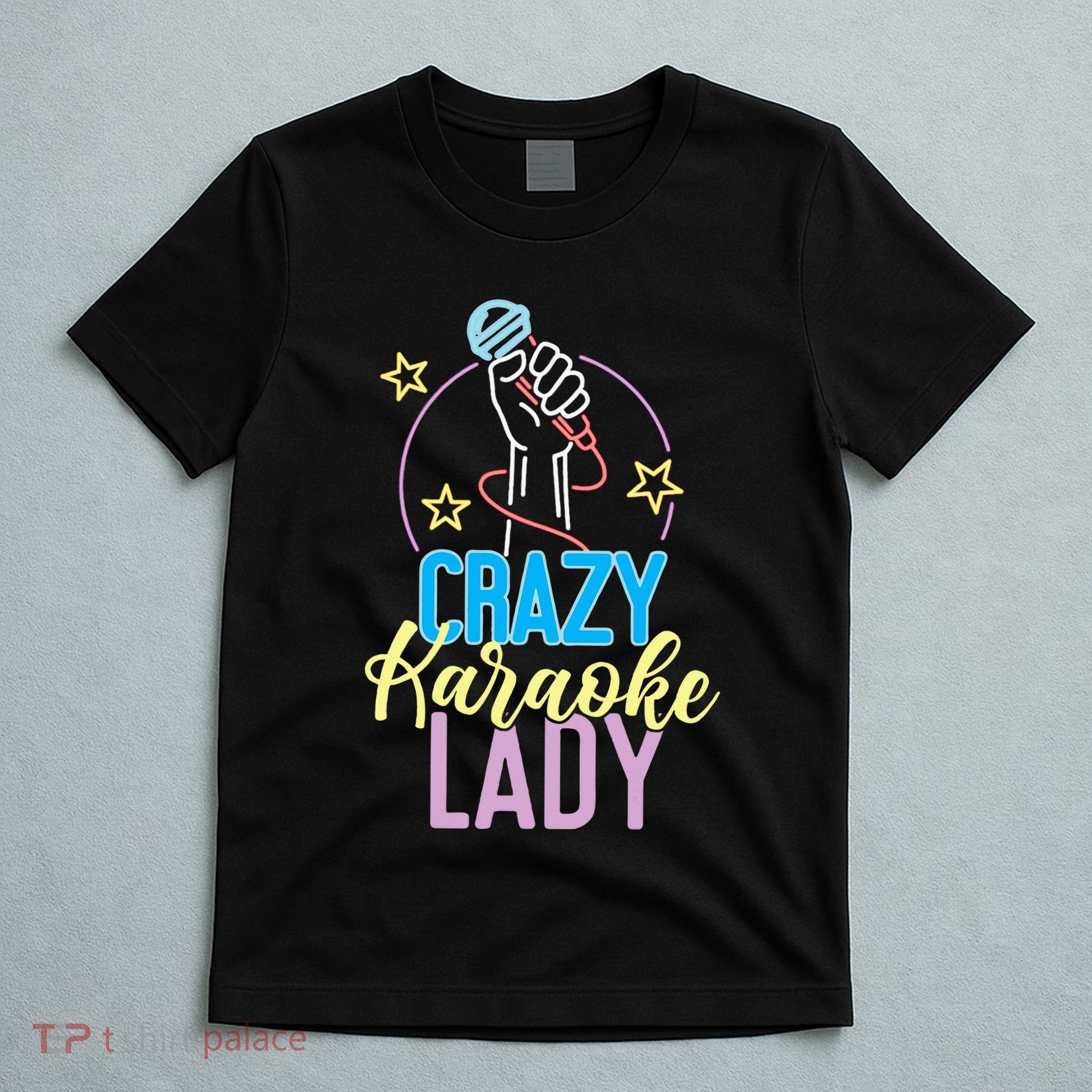 Karaoke Singer 80s Retro Crazy Karaoke Lady T-Shirt