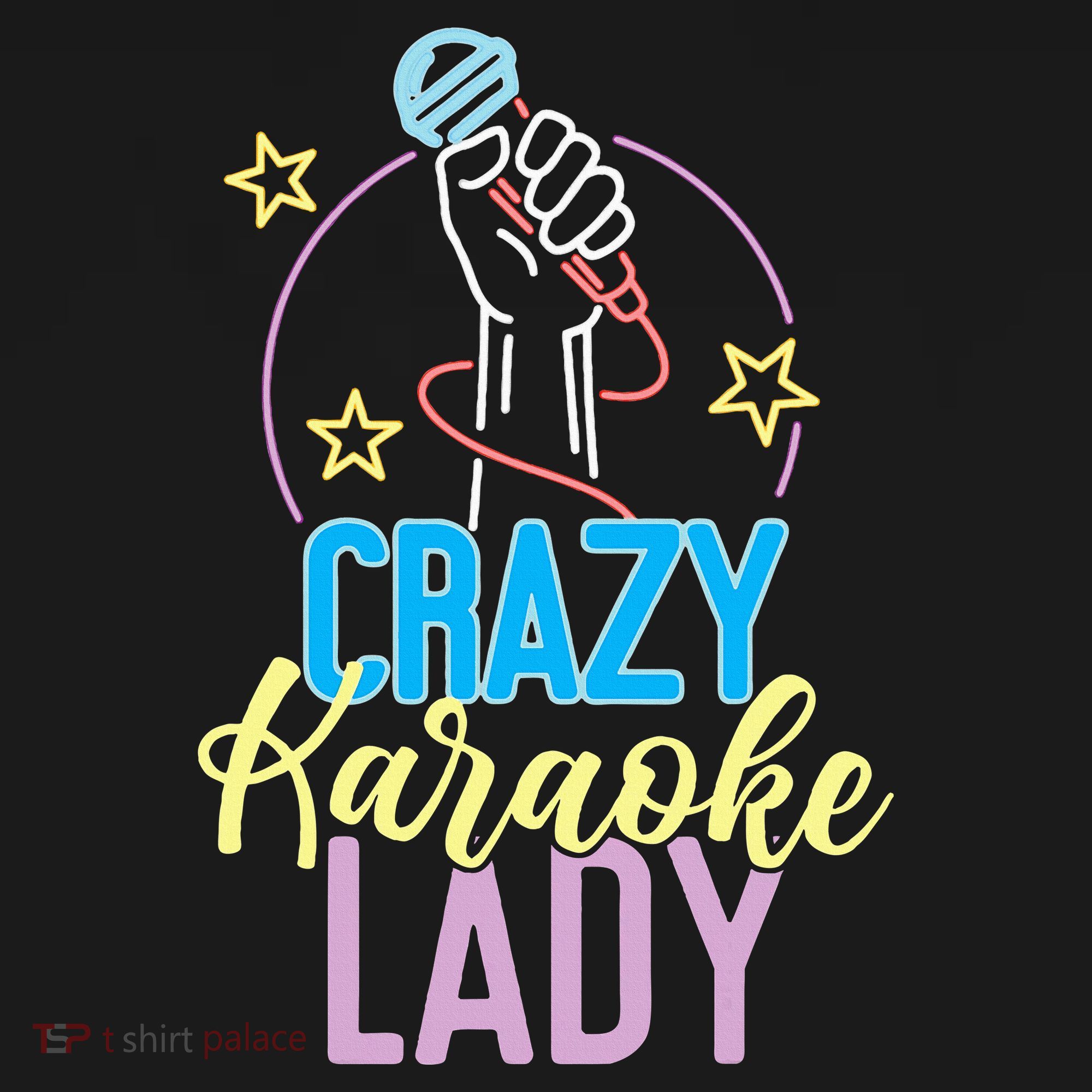 Karaoke Singer 80s Retro Crazy Karaoke Lady T-Shirt