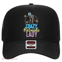 Karaoke Singer 80s Retro Crazy Karaoke Lady Hat thumb 0
