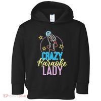 Karaoke Singer 80s Retro Crazy Karaoke Lady Toddler Hoodie thumb 0