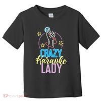 Karaoke Singer 80s Retro Crazy Karaoke Lady Toddler T-Shirt thumb 0