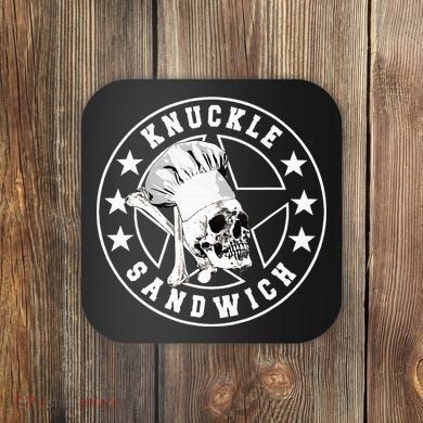 Knuckle Sandwich All Star Knockout White Coaster