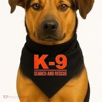 K9 Search And Rescue Sar Emergency Search Team Uniform USA-Made Doggie Bandana thumb 1