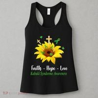 Kabuki Syndrome Awareness Faith Hope Love Sunflower Women's Tank Top thumb 3