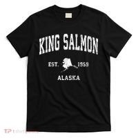King Salmon Alaska Ak Vintage Athletic T-Shirt thumb 0