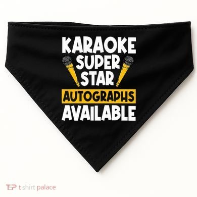 Karaoke Superstar Autographs Available KTV Singer USA-Made Doggie Bandana