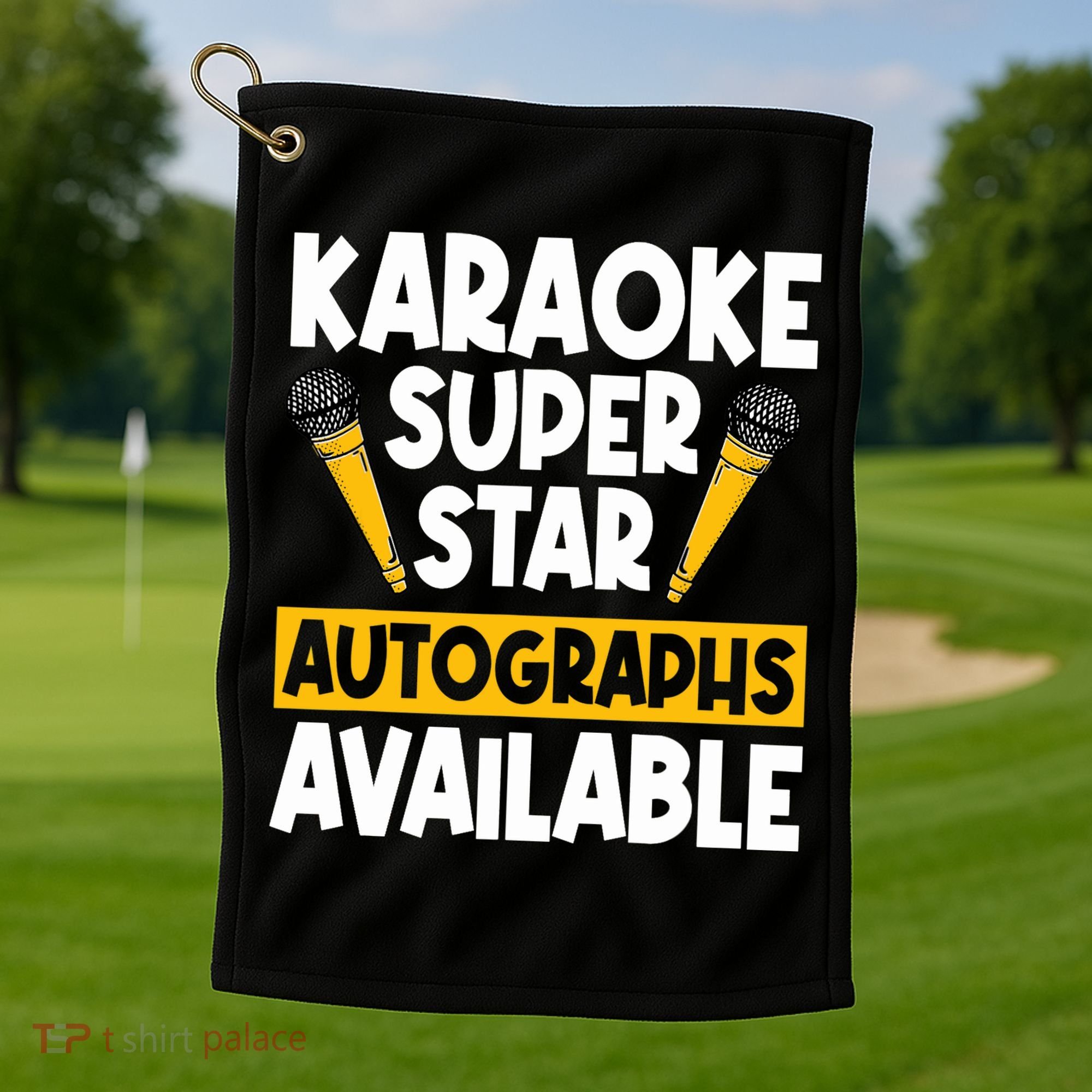 Karaoke Superstar Autographs Available KTV Singer Golf Towel