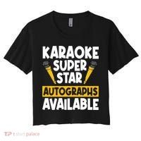Karaoke Superstar Autographs Available KTV Singer Women's Crop Top Tee thumb 0