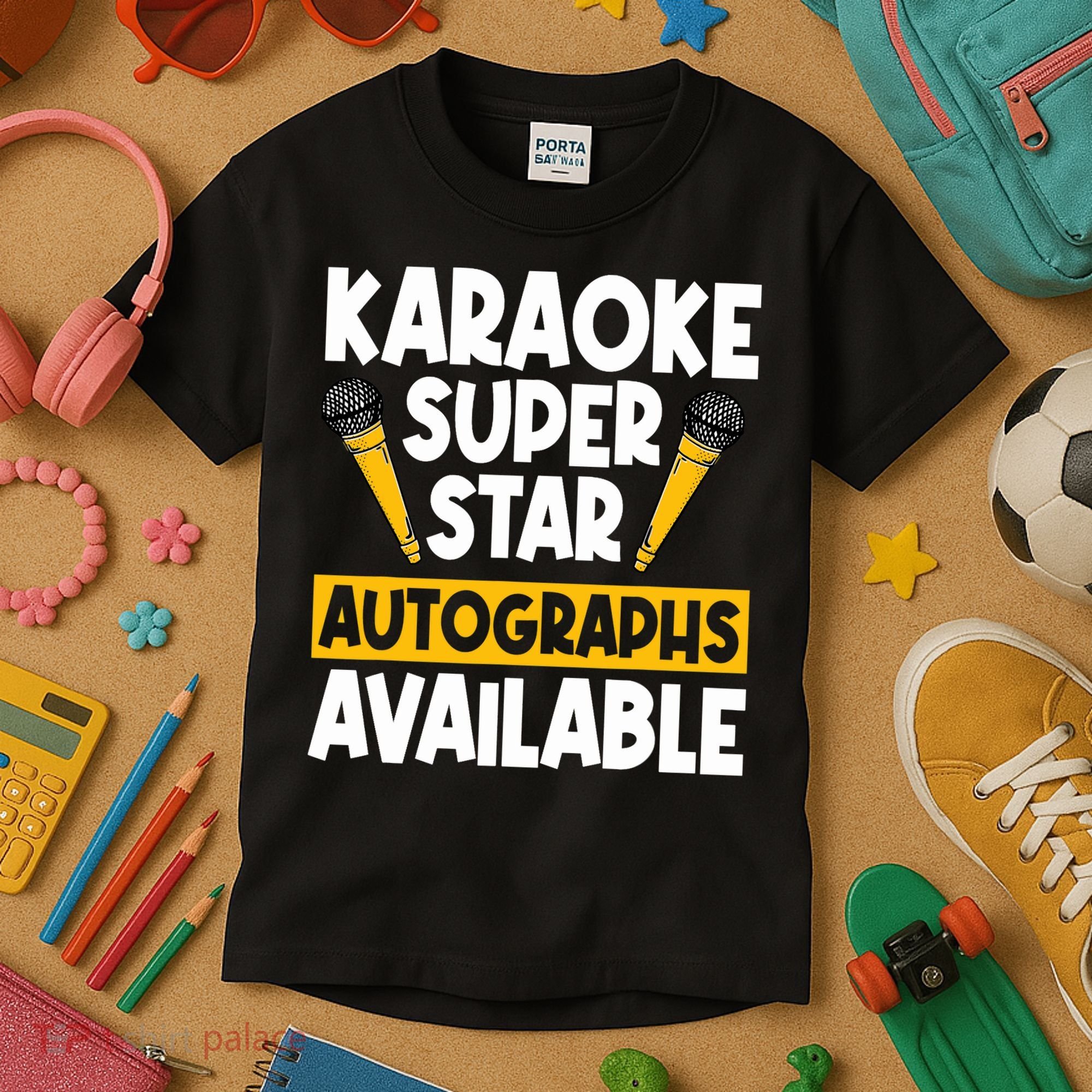 Karaoke Superstar Autographs Available KTV Singer Kids T-Shirt
