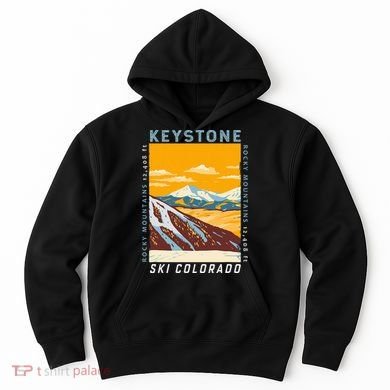 Keystone Ski Area Colorado Distressed Vintage Hoodie