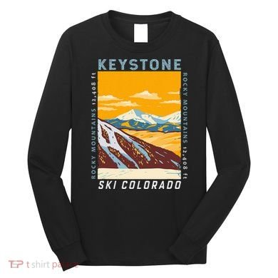Keystone Ski Area Colorado Distressed Vintage Long Sleeve Shirt