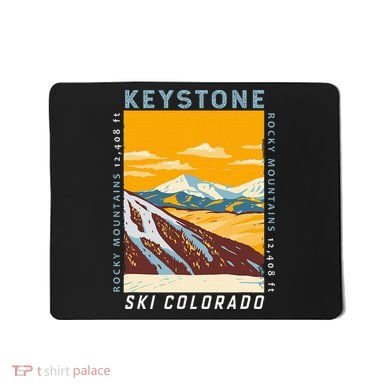 Keystone Ski Area Colorado Distressed Vintage Mousepad