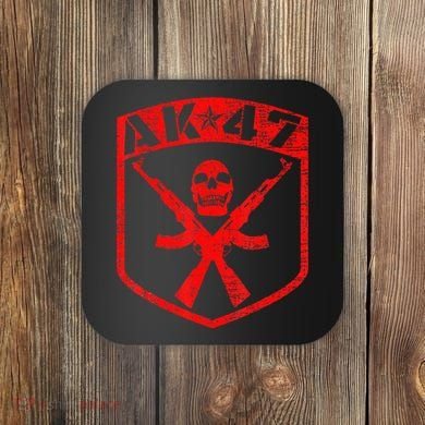Kalashnikov Skull Ak47 Assault Rifle Gun Coaster