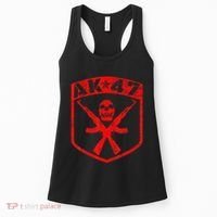Kalashnikov Skull Ak47 Assault Rifle Gun Women's Tank Top thumb 0