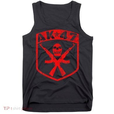 Kalashnikov Skull Ak47 Assault Rifle Gun Tank Top