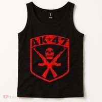 Kalashnikov Skull Ak47 Assault Rifle Gun Tank Top thumb 2