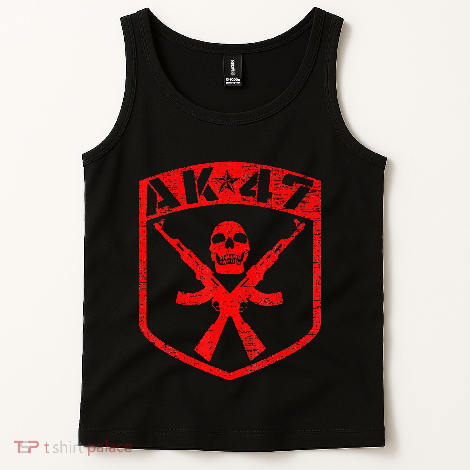 Kalashnikov Skull Ak47 Assault Rifle Gun Tank Top