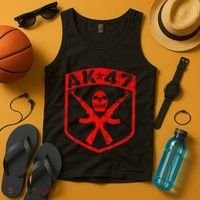 Kalashnikov Skull Ak47 Assault Rifle Gun Tank Top thumb 4