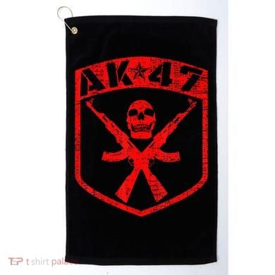 Kalashnikov Skull Ak47 Assault Rifle Gun Golf Towel