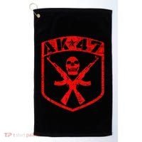 Kalashnikov Skull Ak47 Assault Rifle Gun Golf Towel thumb 0