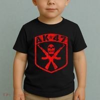 Kalashnikov Skull Ak47 Assault Rifle Gun Toddler T-Shirt thumb 2