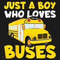 Kids School Bus Costume Just A Boy Who Loves Buses Toddler Long Sleeve Shirt thumb 2