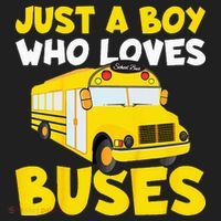 Kids School Bus Costume Just A Boy Who Loves Buses Kids Plaid Pajama Set thumb 2