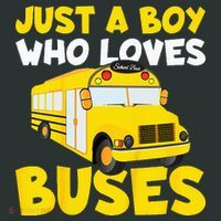 Kids School Bus Costume Just A Boy Who Loves Buses Infant Baby Jersey Bodysuit thumb 2