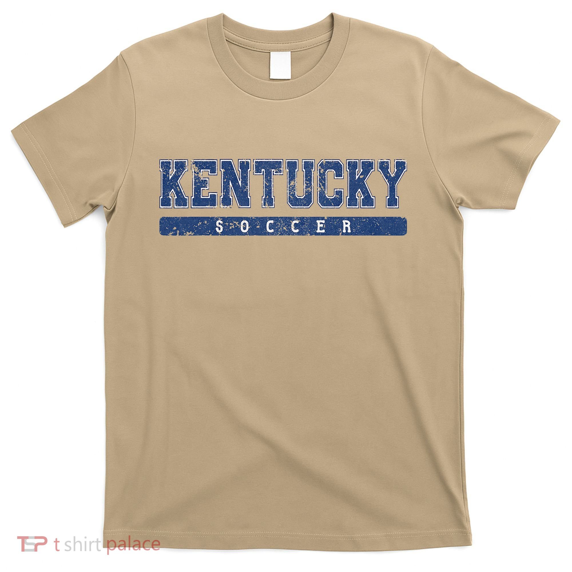 Kentucky Soccer Blue Vintage Text T-Shirt