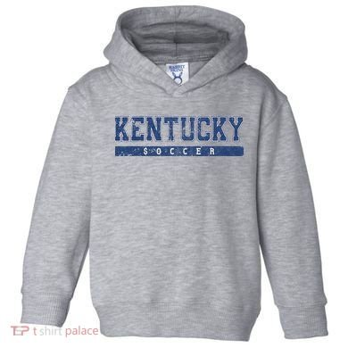 Kentucky Soccer Blue Vintage Text Toddler Hoodie