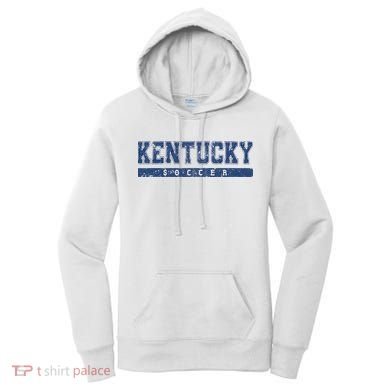 Kentucky Soccer Blue Vintage Text Women's Hoodie