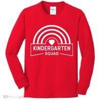 Kindergarten Squad Back To School Kids Long Sleeve Shirt thumb 0