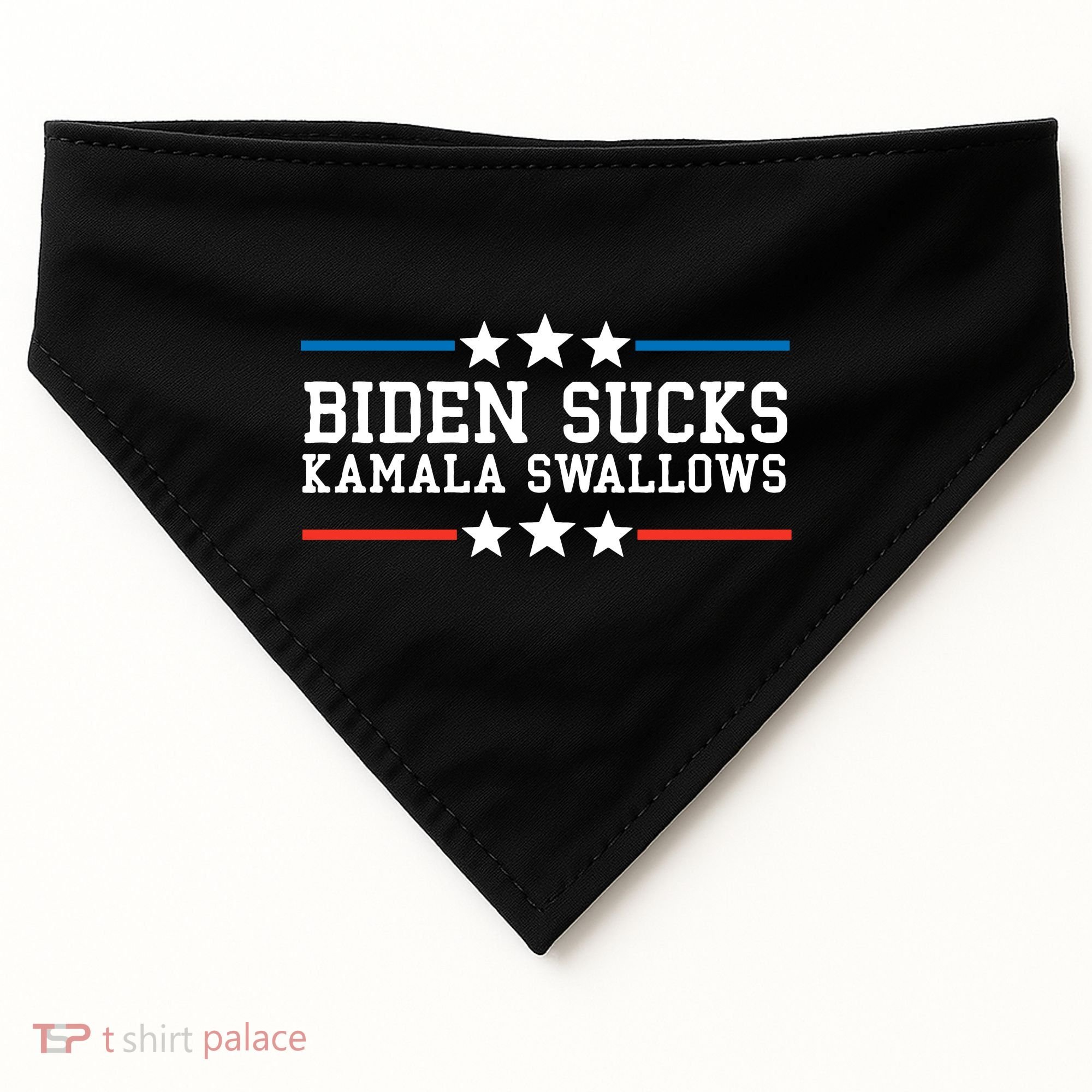 Kamala Swallows Biden Sucks USA-Made Doggie Bandana