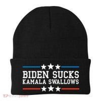 Kamala Swallows Biden Sucks Beanie thumb 0