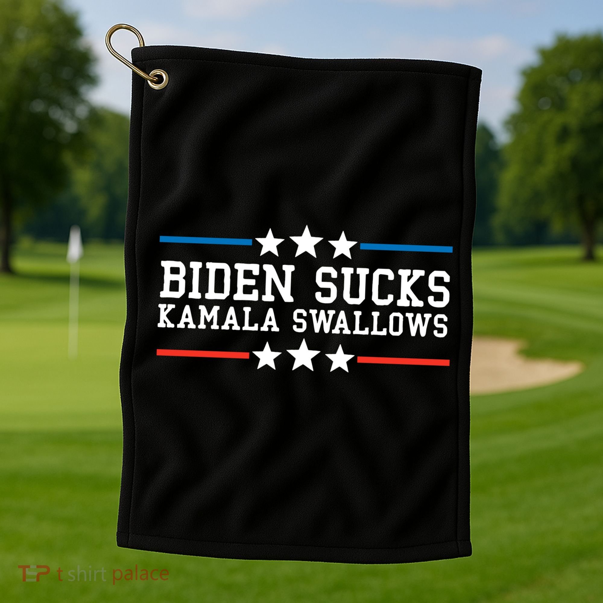 Kamala Swallows Biden Sucks Golf Towel