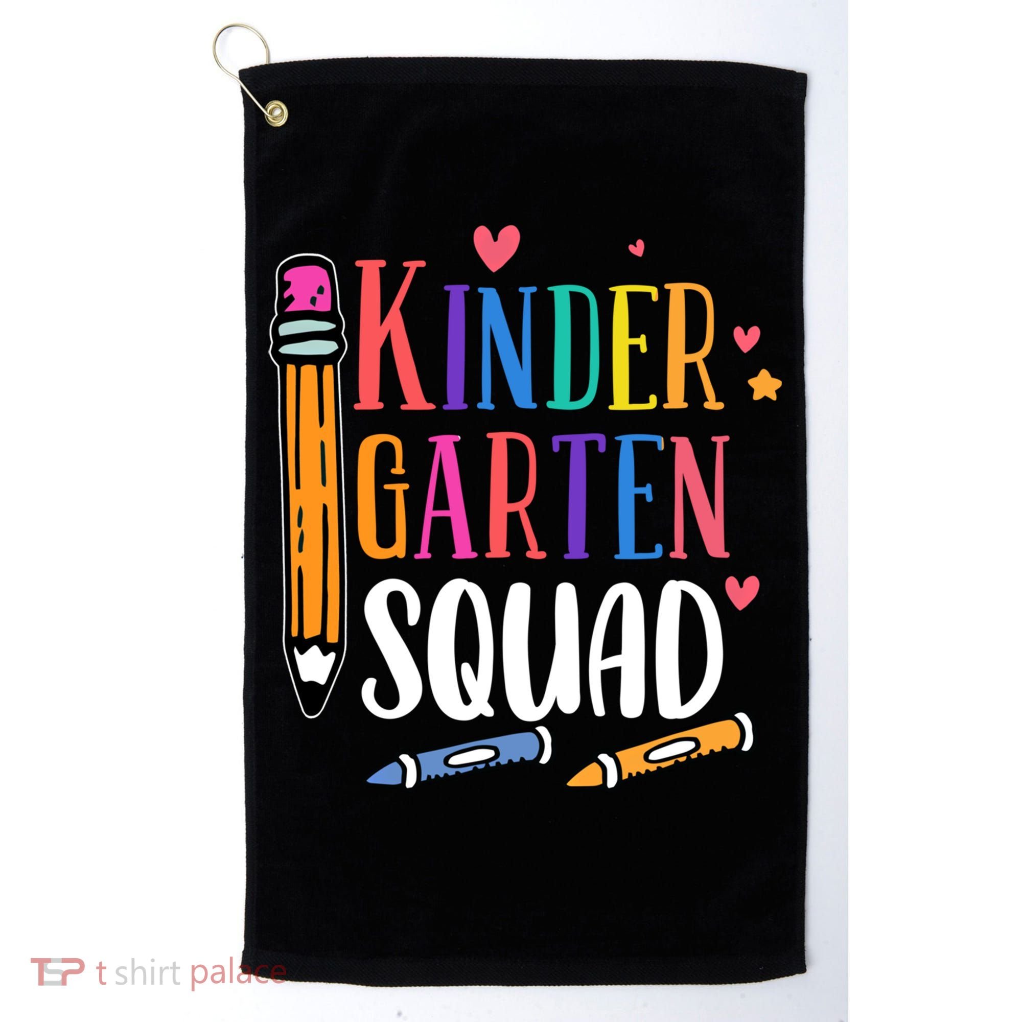 Kindergarten Squad Back To School Kindergarten Teacher Gift Golf Towel
