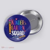 Kindergarten Squad Back To School Kindergarten Teacher Gift Button thumb 0