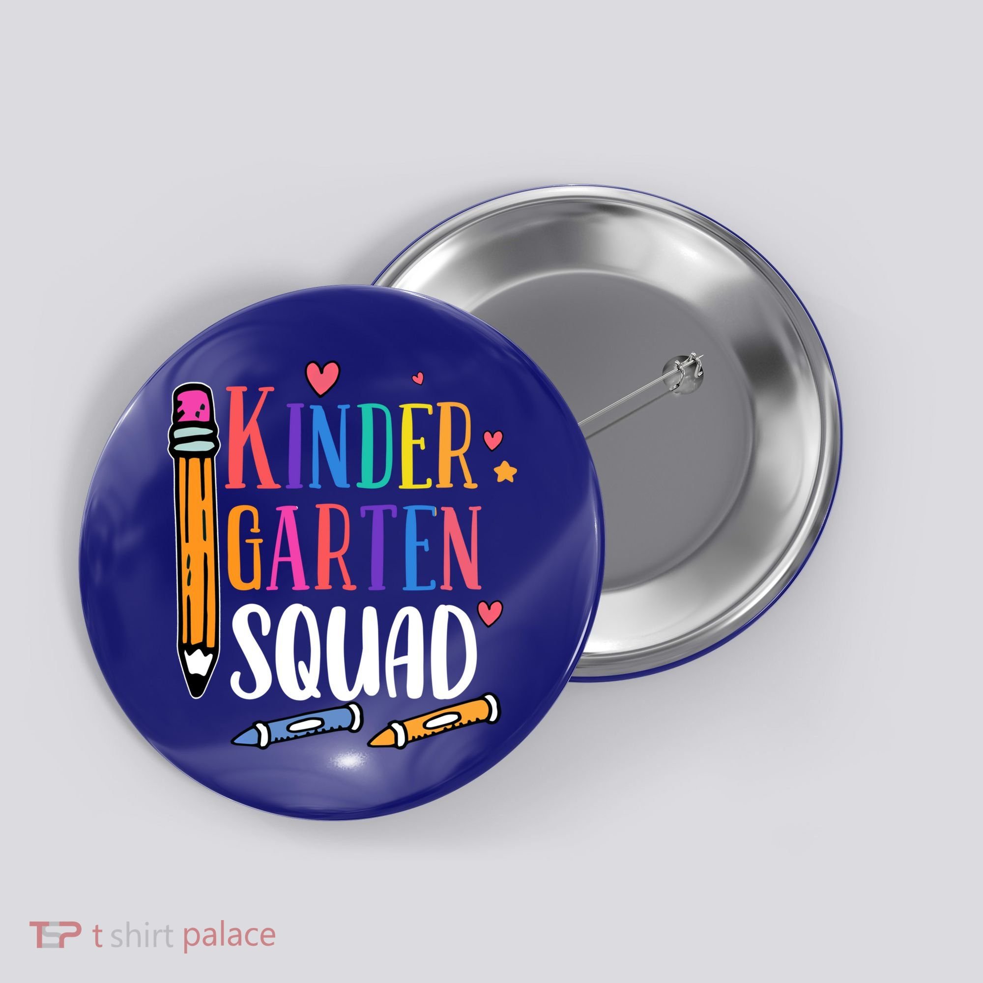 Kindergarten Squad Back To School Kindergarten Teacher Gift Button