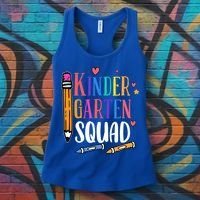Kindergarten Squad Back To School Kindergarten Teacher Gift Women's Tank Top thumb 3