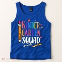 Kindergarten Squad Back To School Kindergarten Teacher Gift Tank Top thumb 2