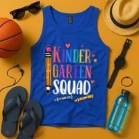 Kindergarten Squad Back To School Kindergarten Teacher Gift Tank Top thumb 4