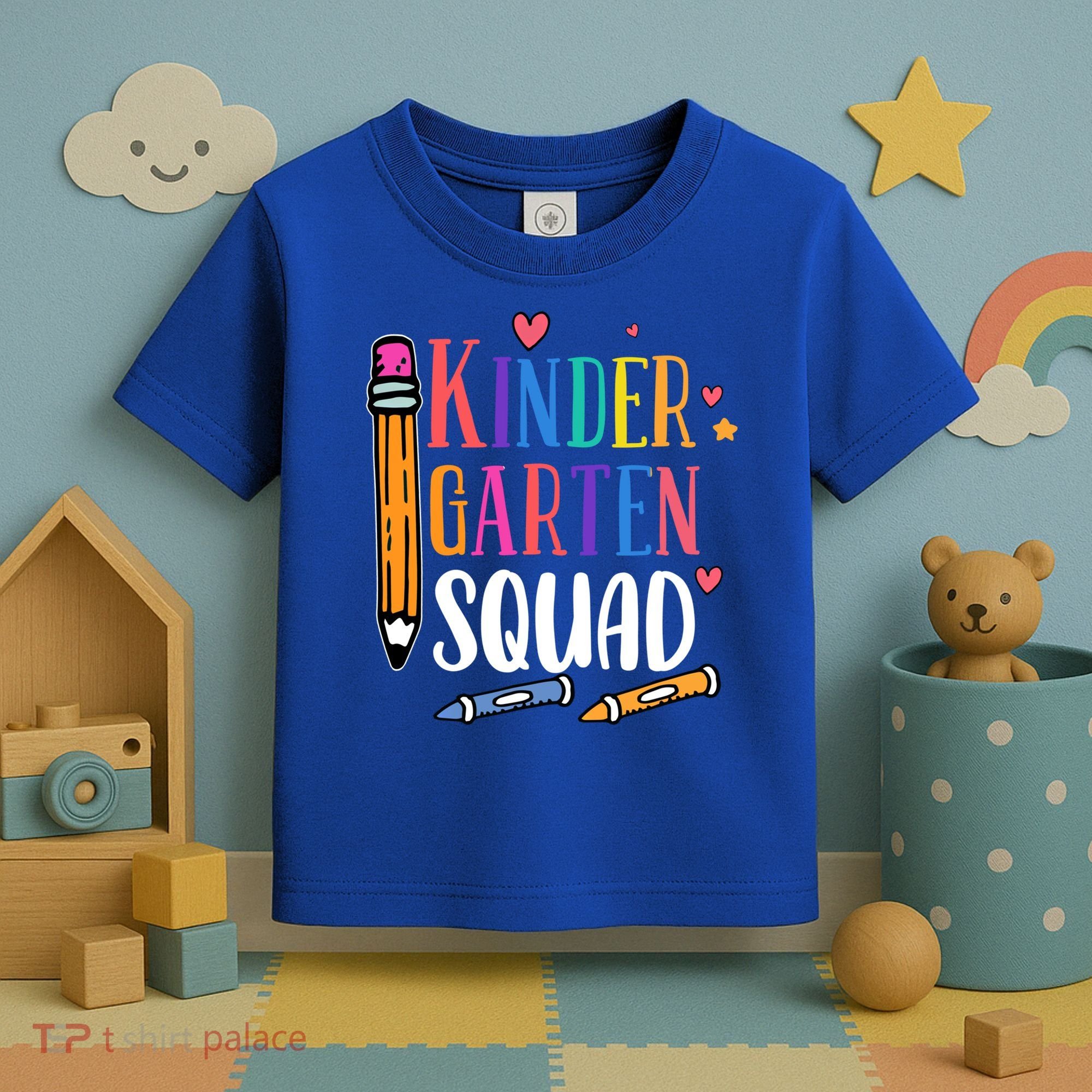 Kindergarten Squad Back To School Kindergarten Teacher Gift Toddler T-Shirt