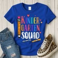 Kindergarten Squad Back To School Kindergarten Teacher Gift Women's T-Shirt thumb 3