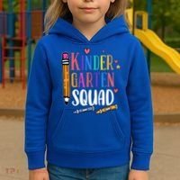 Kindergarten Squad Back To School Kindergarten Teacher Gift Kids Hoodie thumb 3