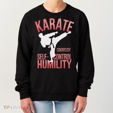Karate Silhouette Courtesy & Discipline Women's Sweatshirt