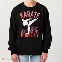 Karate Silhouette Courtesy & Discipline Women's Sweatshirt thumb 0